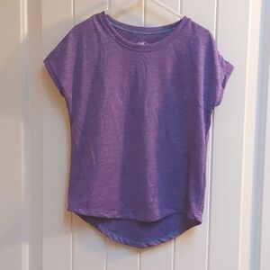 3/$25 Athletic works purple stretchy short sleeves shirt size XS (4-5 years)